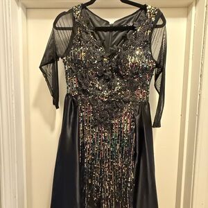 Black Sequin Embellished Jumpsuit